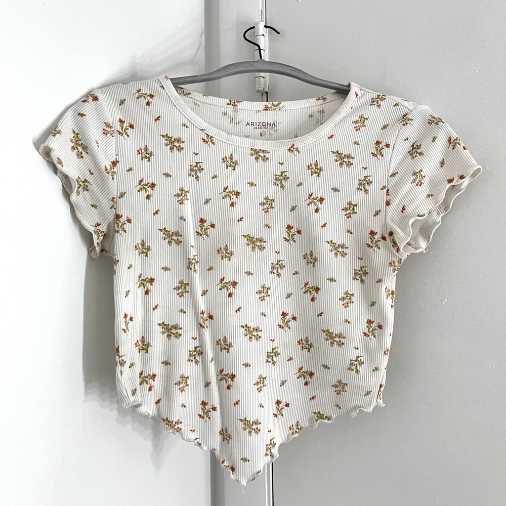 Arizona Womens Juniors Scoop Neck Short Sleeve Adaptive T-Shirt